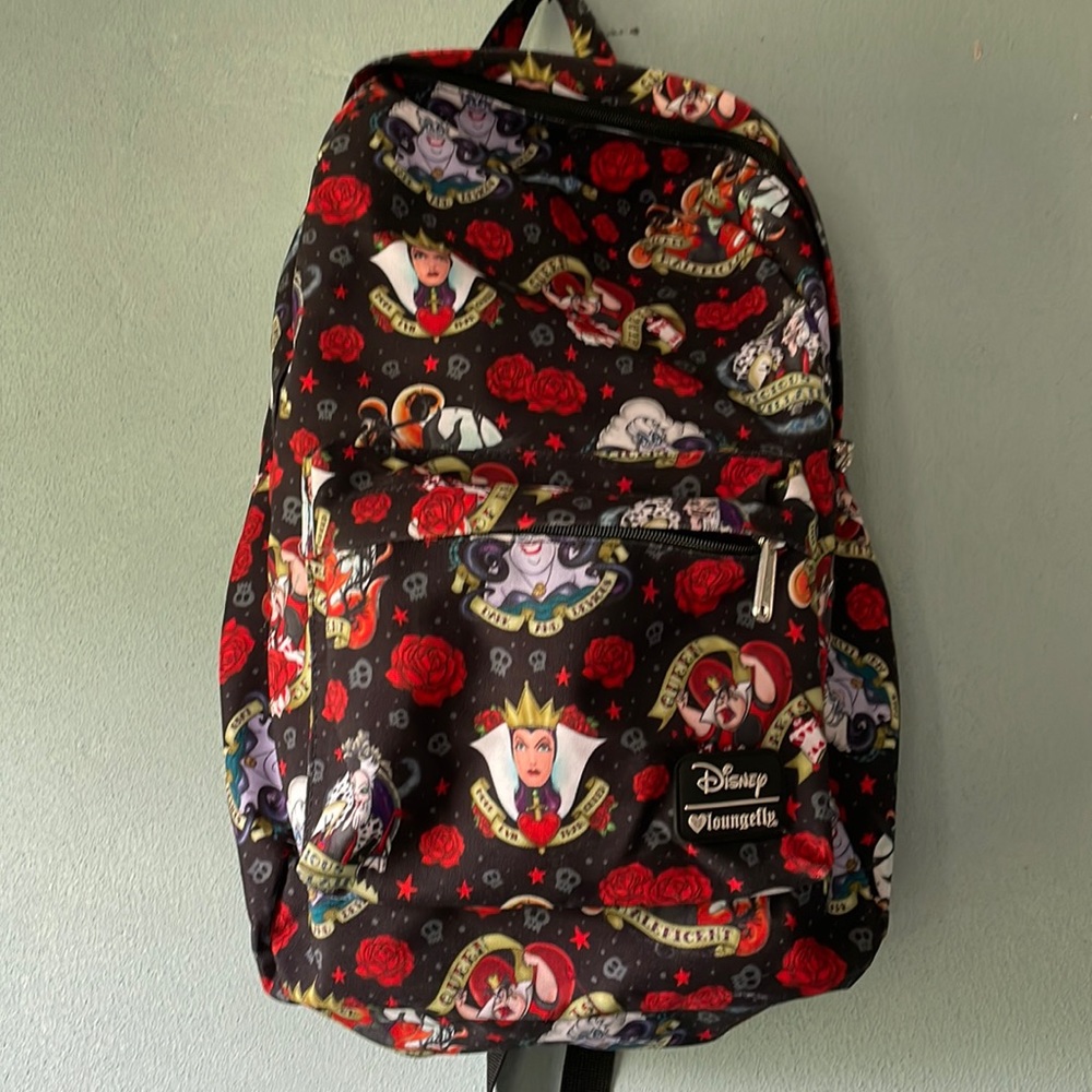 Loungefly villains tattoo all over print backpack